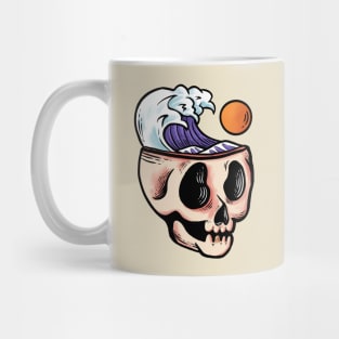 Skull chill at wave Mug